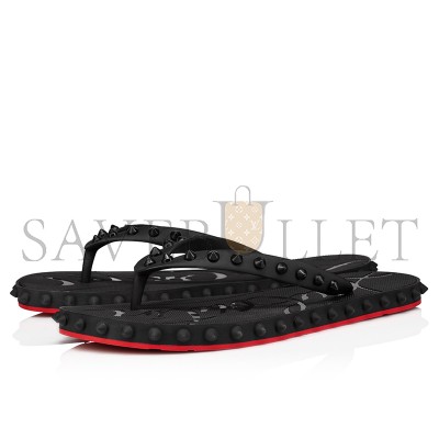 CHRISTIAN LOUBOUTIN SUPER LOUBI FLIPFLIP FLOPS RUBBER BLACK WOMEN 1230961BK01